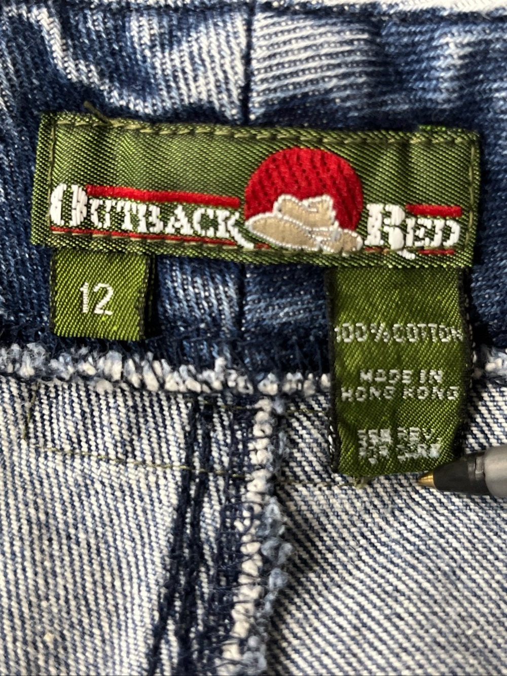 Vintage Outback Red Women's Jeans Double Button Waist Pleated Tapered Size 12 - Picture 12 of 15